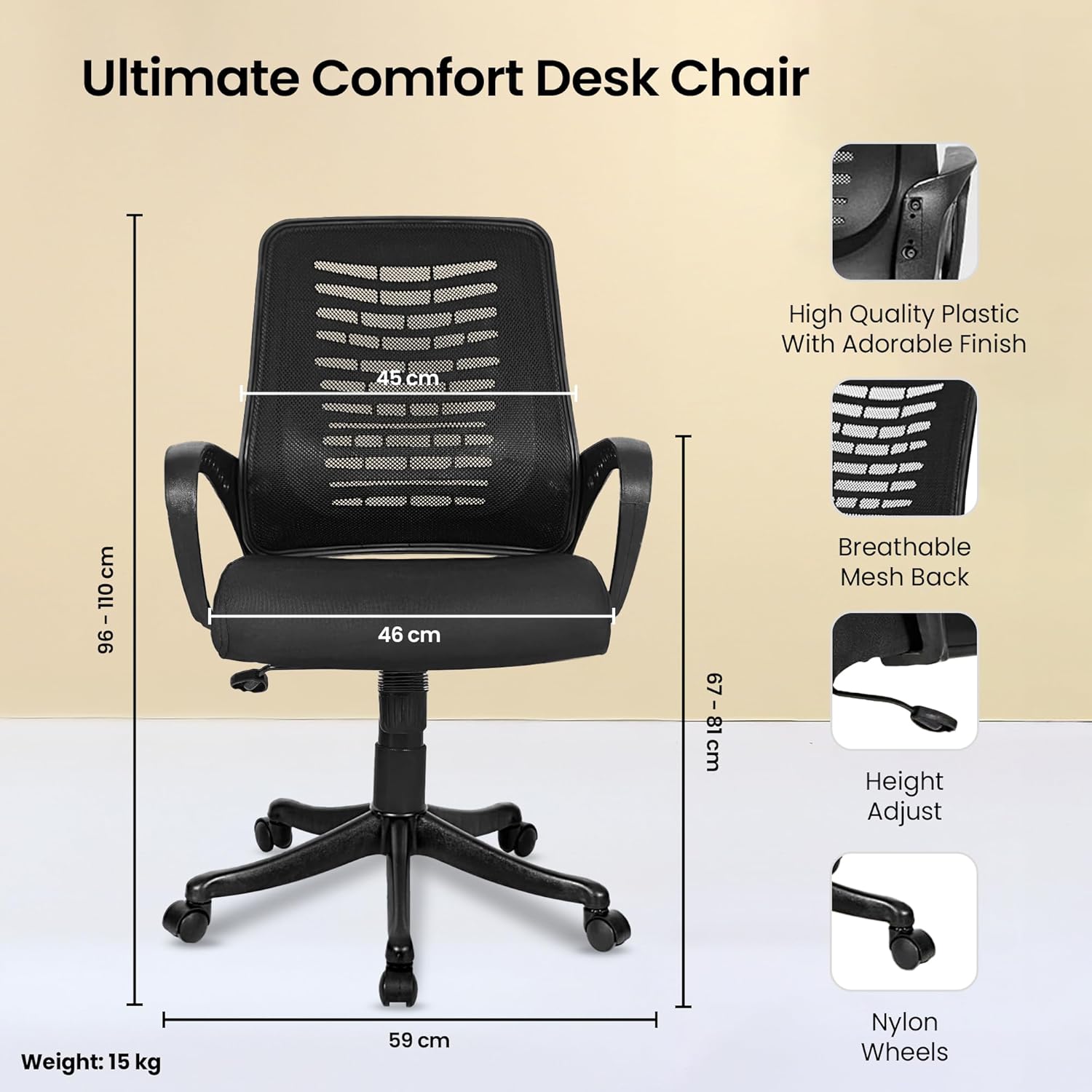 SAVYA HOME - Zoom - Ergonomic Chair – Best Budget-Friendly Conference Chair